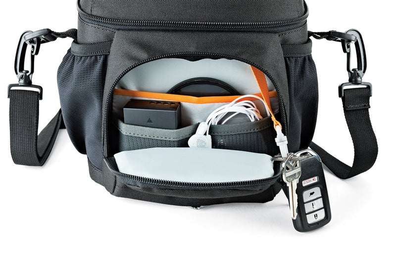 Lowepro LP37117, Nova 140AW II Camera Bag, Customizable, Portable, Fits Mirrorless with 17-85mm Attached Lens, Compact Drone, Flash, Black - Image 4